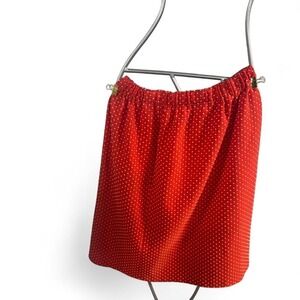 True vintage Red polka dot skirt with elastic waistband 15" w X 24" L (L4)